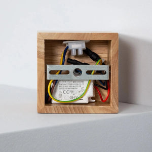 Plafondspot LED hout vierkant 6W 2700K warm wit 'Sigrid' - FOIR