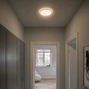 Plafondlamp met sensor wit rond 29 2700K led ip54