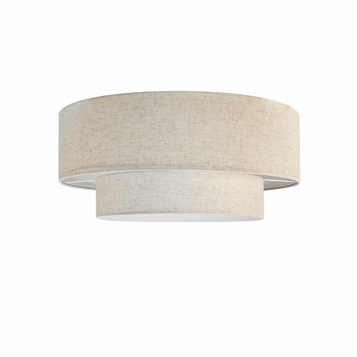 Plafondlamp dubbele kap stof 'Malodin' 50cm