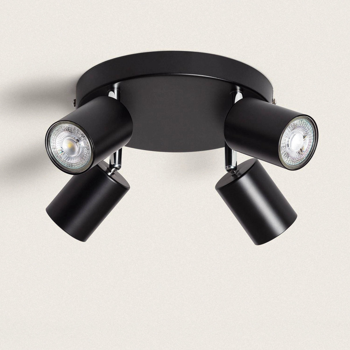 Plafondspot zwart verstelbaar 'Dirk' GU10 led lamp
