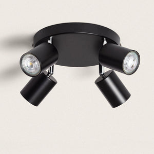 Plafondspot zwart verstelbaar 'Dirk' GU10 led lamp