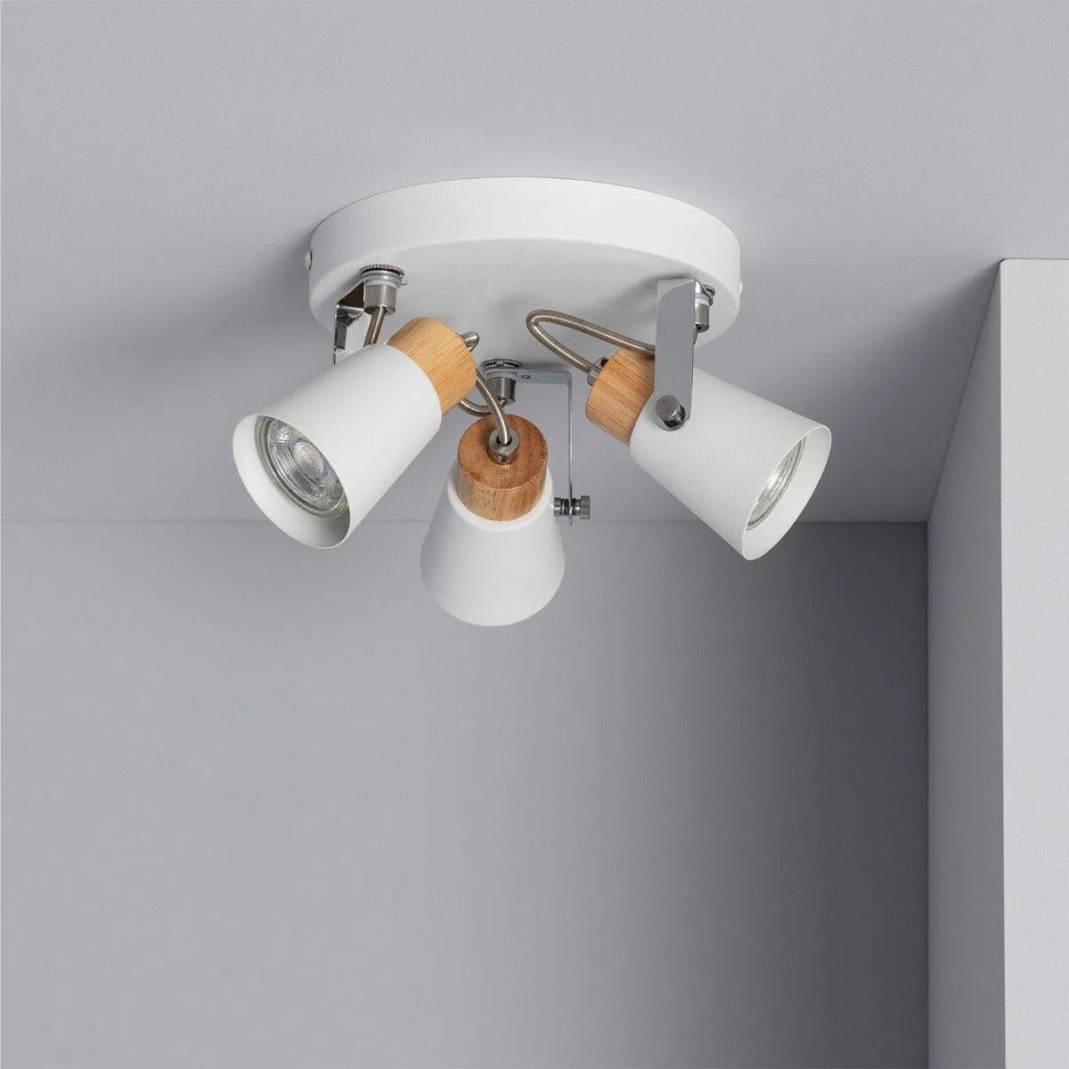 plafondlamp 3 spots wit modern gu10 plafondspot