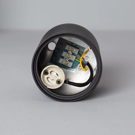 Opbouwspot zwart 'Will' rond led GU10 110mm - FOIR