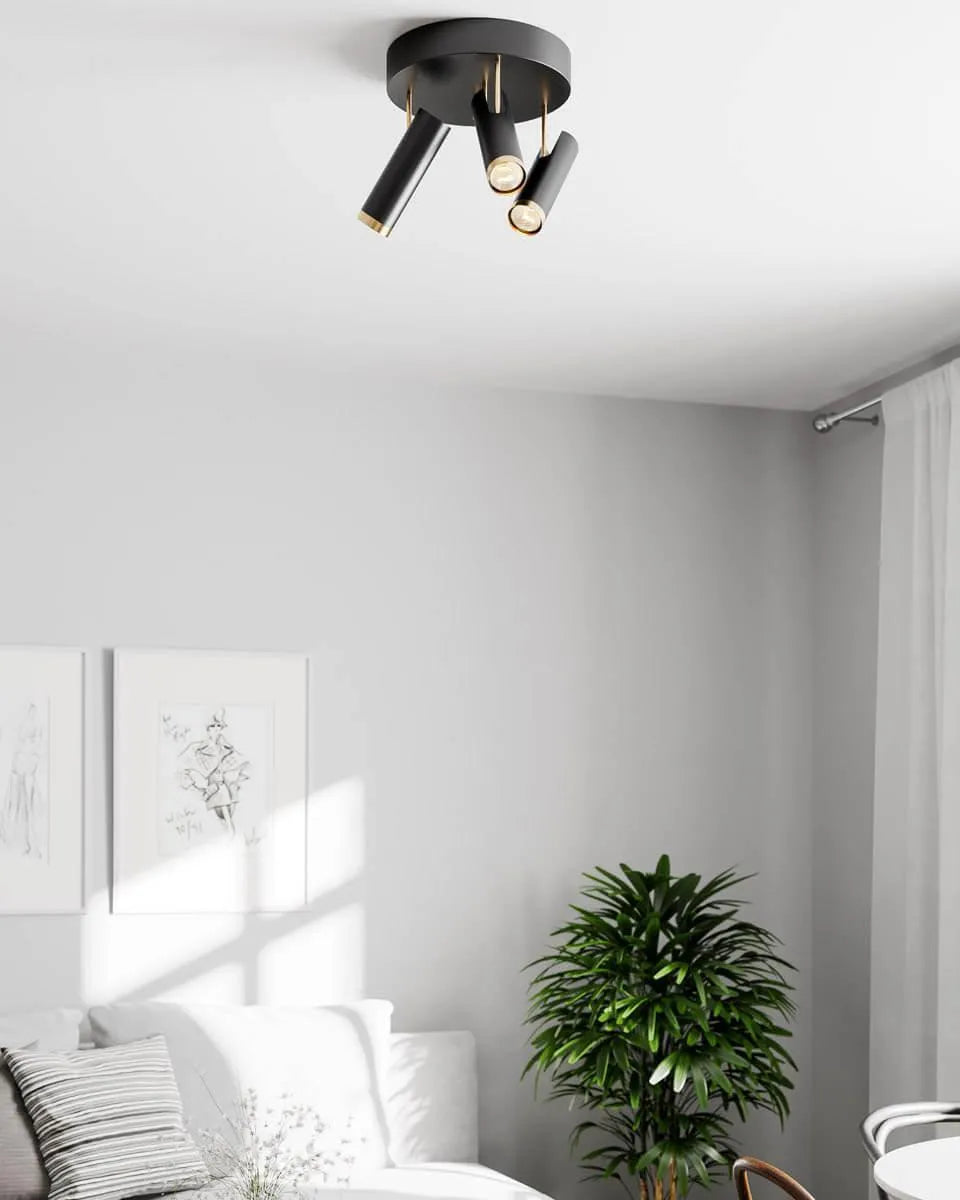 Puls plafondlamp 7391741016034 4201600-4002 designverlichting zwart goud gu10 fittingen  