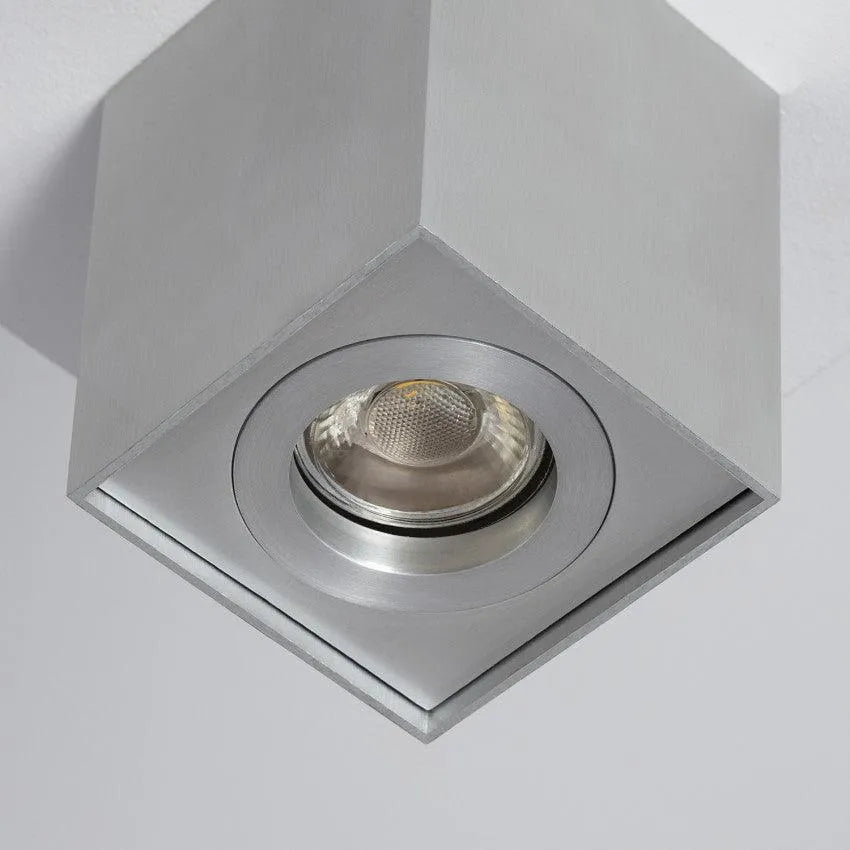 Opbouwspot zilver 'Will' aluminium modern gu10 fitting 110mm - FOIR