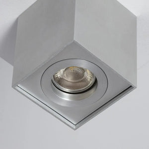 Opbouwspot zilver 'Will' aluminium modern gu10 fitting 110mm - FOIR