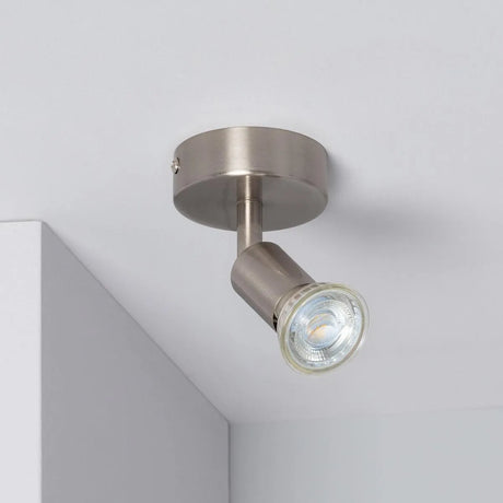 Plafondspot zilver verstelbaar 'Oase' aluminium modern GU10 verstelbaar - FOIR