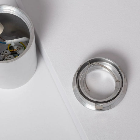 Ronde zilveren spot led lamp gu10 verstelbaar