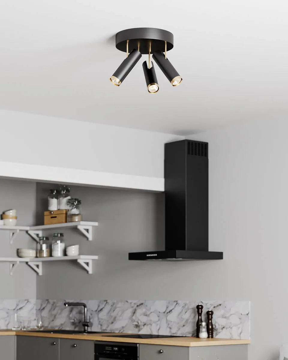 puls plafondlamp zwart design gu10 fitting 4201600-4002