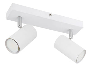 Plafondlamp wit 2 spots met GU10 fittingen Robby - FOIR