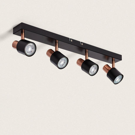 Plafondlamp zwart verstelbaar gu10 led lamp 