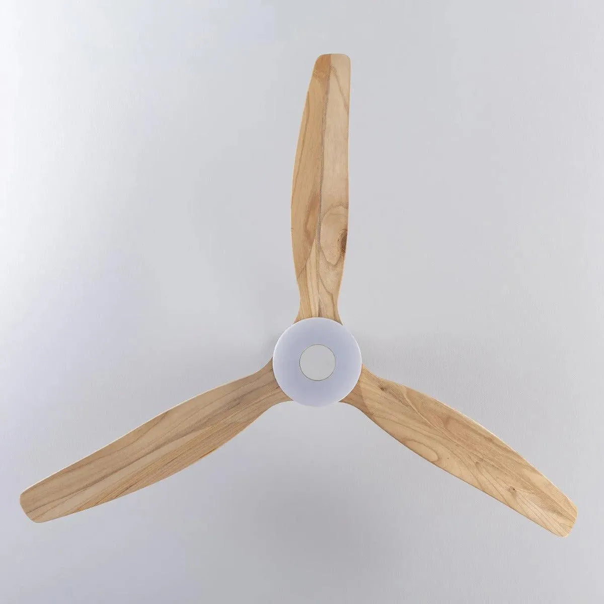 Ventilator wit met hout & afstandsbediening 'Johnny' 132cm - FOIR
