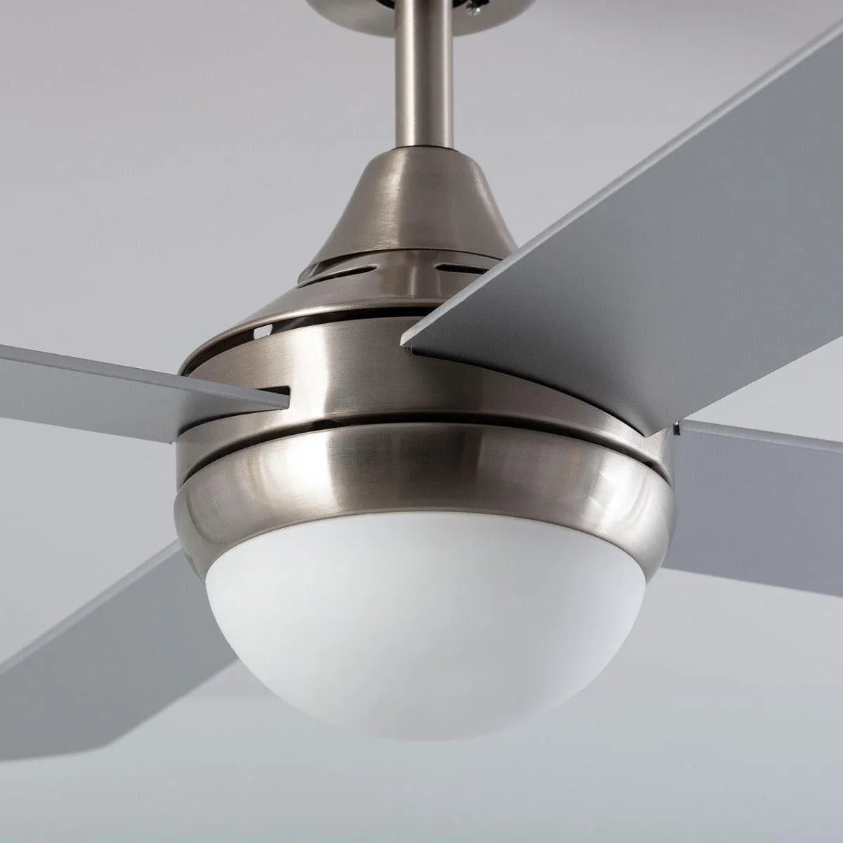 Plafondventilator 'Gino' nikkel E27 fitting met afstandsbediening 110 cm - FOIR
