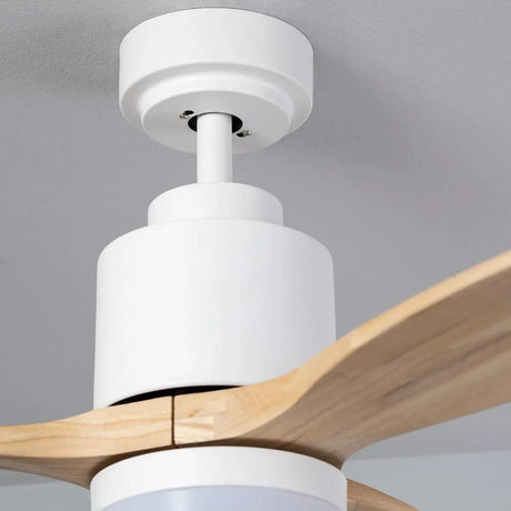 Ventilator wit met hout & afstandsbediening 'Johnny' 132cm - FOIR