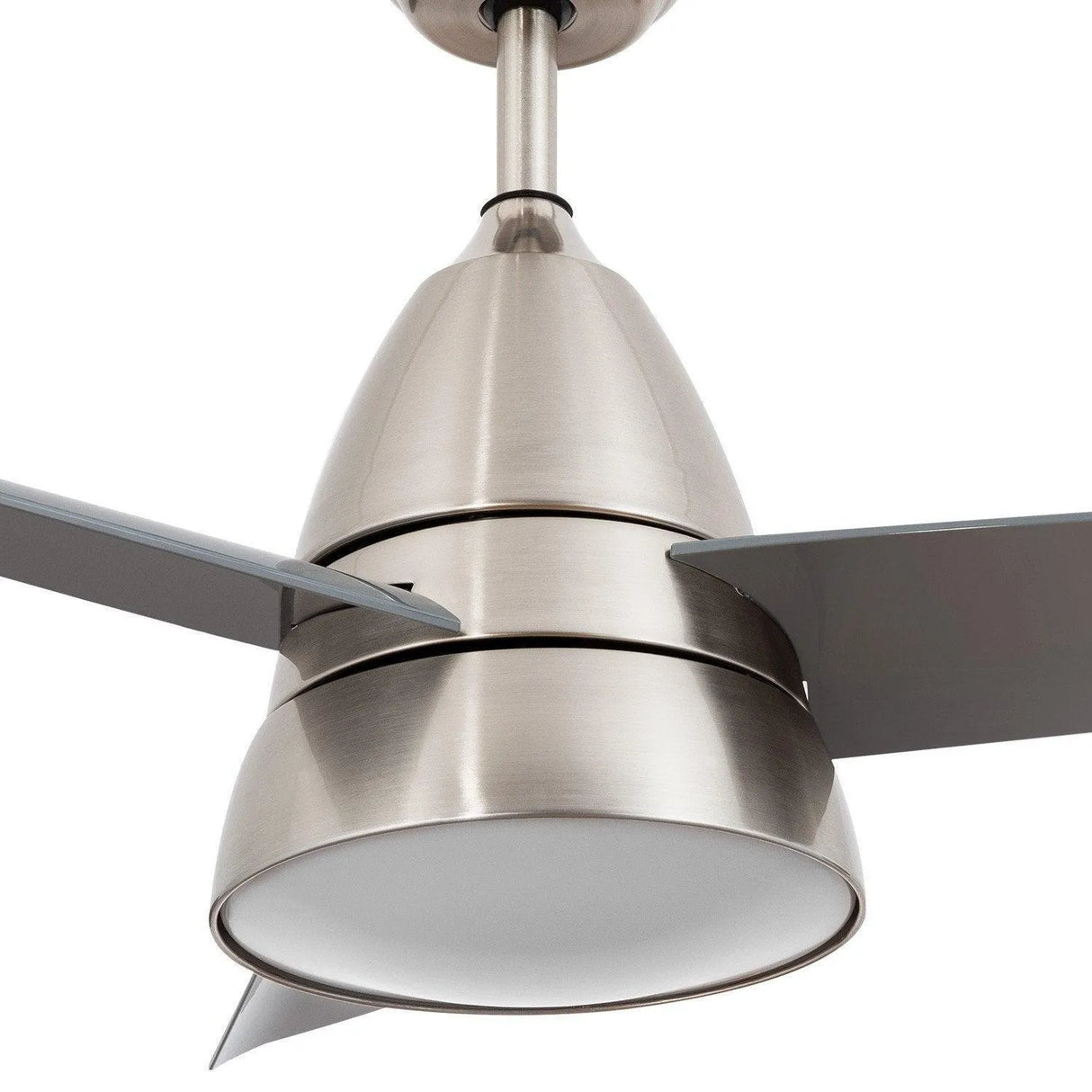 Plafondventilator industrieel zilver rond led lamp design zilver 