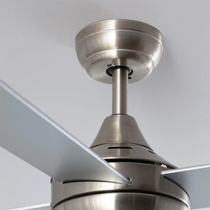 Plafondventilator 'Gino' nikkel E27 fitting met afstandsbediening 110 cm - FOIR