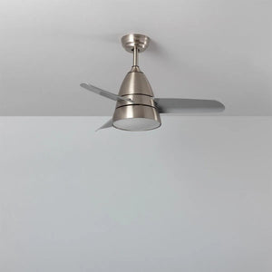 Plafondventilator design zilver led lamp warm wit1