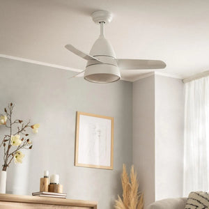 Ventilator wit modern met led lichtbron lamp lamp 910mm - FOIR