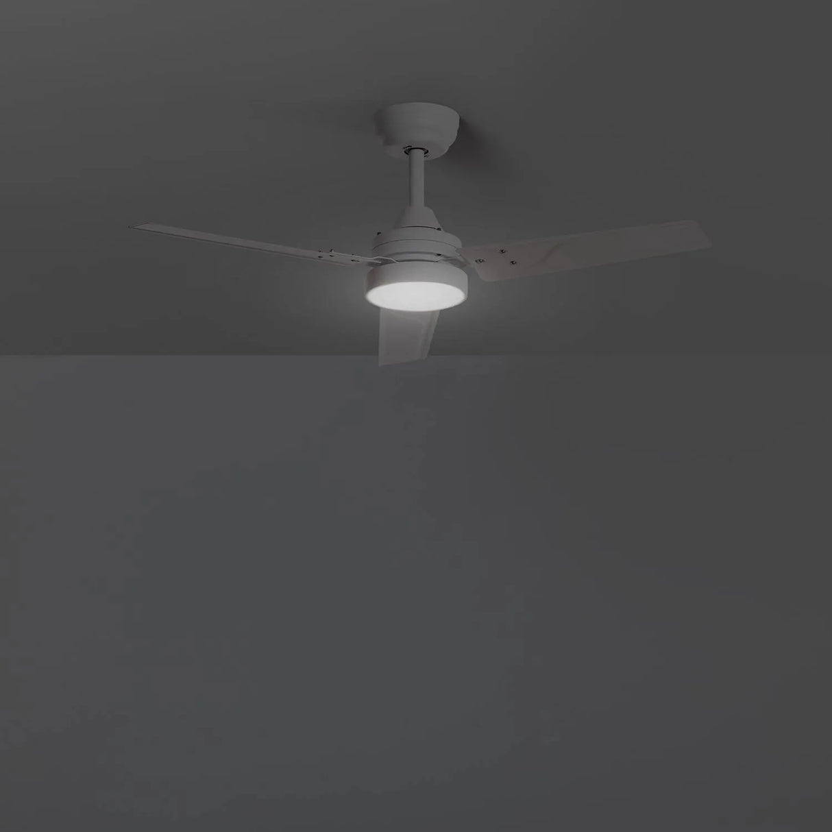 Plafondventilator wit rond led design 105 cm - FOIR