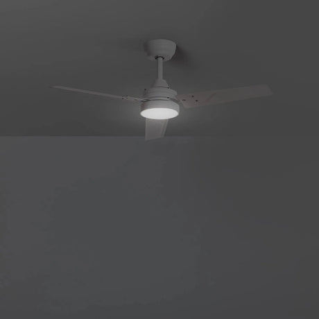 Plafondventilator wit rond led design 105 cm - FOIR