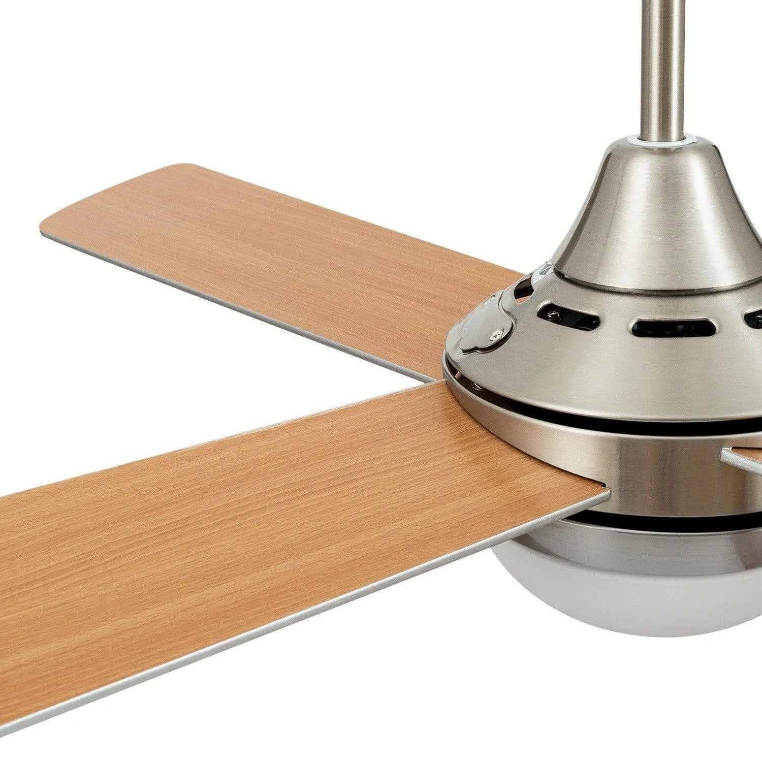 Plafondventilator modern led lamp nikkel