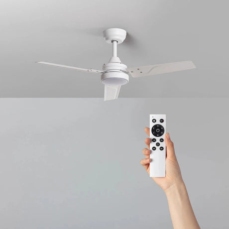Plafondventilator wit rond led design 105 cm - FOIR