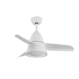 Plafondventilator modern 920mm wit rond led lamp warm wit