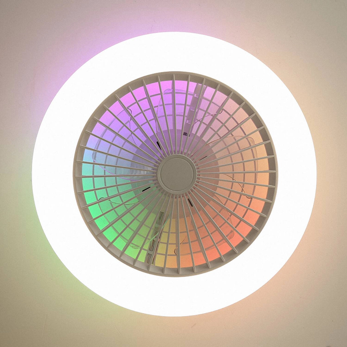 Plafondventilator rond met led lamp afstandsbediening