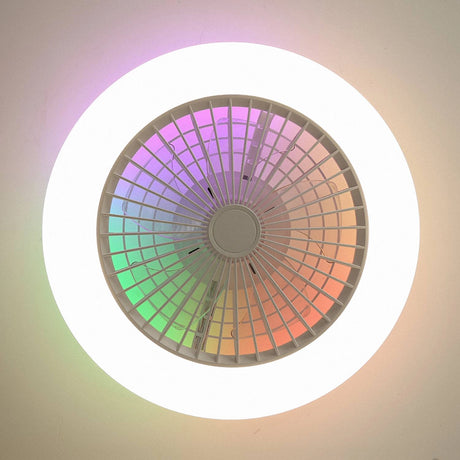 Plafondventilator rond met led lamp afstandsbediening