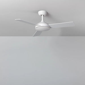 Plafondventilator wit rond led lamp 102cm