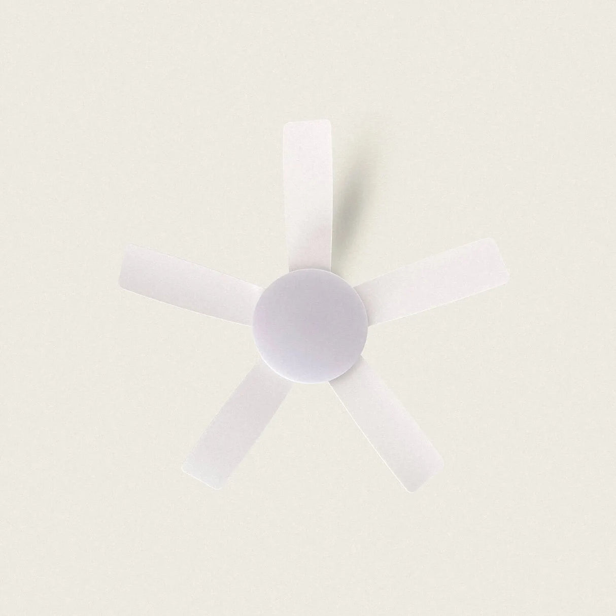 Plafondventilator wit rond 'Polo' met licht 106cm - FOIR