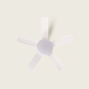 Plafondventilator wit rond 'Polo' met licht 106cm - FOIR