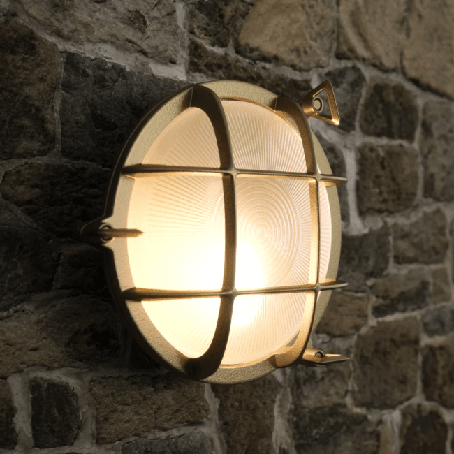 Scheepslamp plafond Messing 'Polperro' Nordlux E27 buitenlamp 20 cm - FOIR