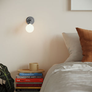 Wandlamp rond verstelbaar porselein E27 fitting industrieel