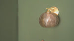 Wandlamp goud met stekker glas slaapkamer 'Xera' e14
