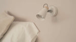 Wandlamp wit hout 'Anna' verstelbaar design metaal GU10 fitting