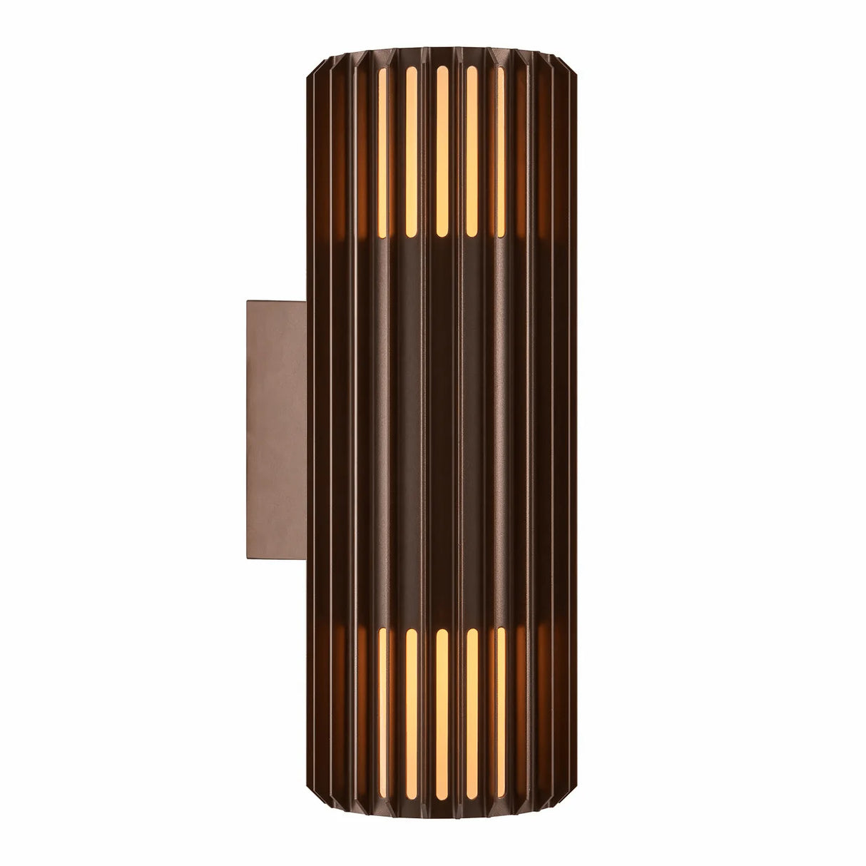 Buitenlamp up down bruin 'Aludra' double 34 cm