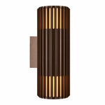 Buitenlamp up down bruin 'Aludra' double 34 cm