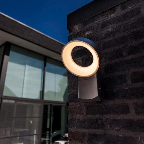 Wandlamp ring led 'Meridian' 3000k led lamp rond tuin pad verlichting