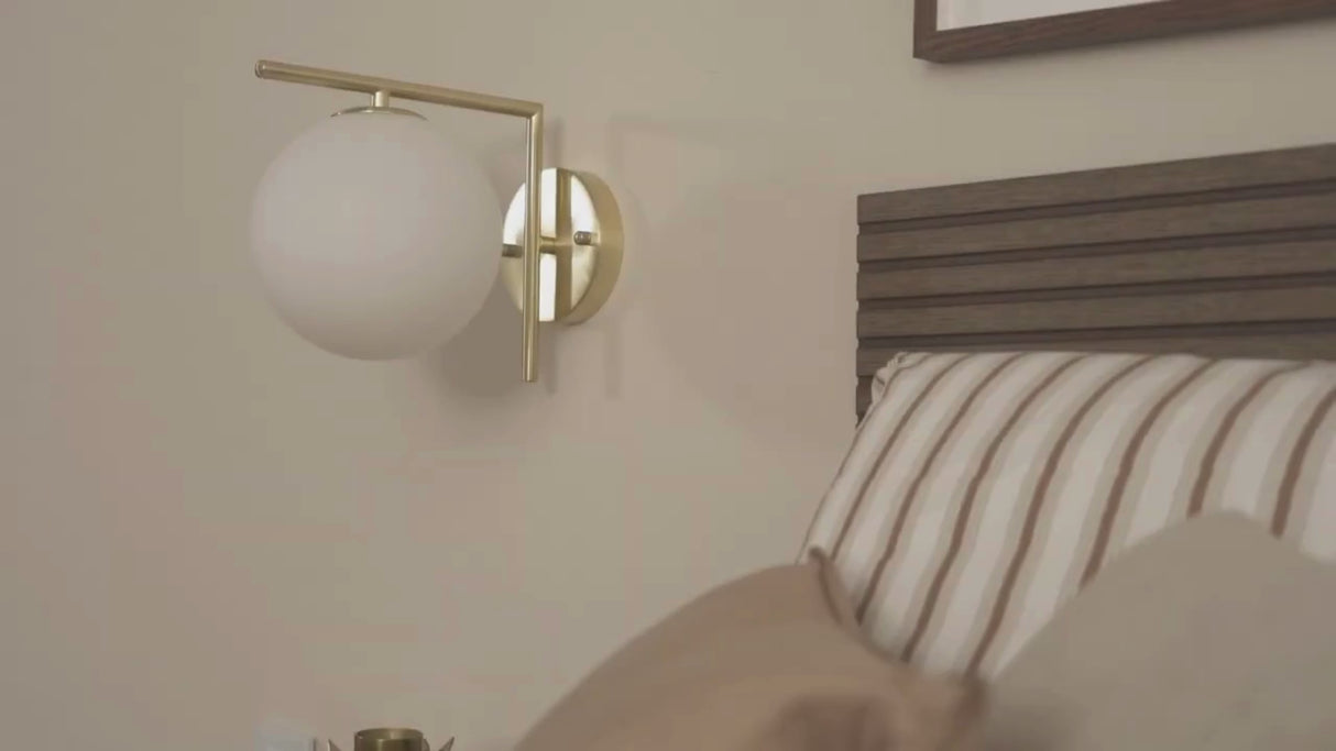 Wandlamp e14 fitting goud 'Mono' muur verlichting 18 cm