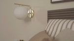 Wandlamp e14 fitting goud 'Mono' muur verlichting 18 cm