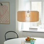 Houten hanglamp eettafel 'Asti' E27 fitting 50 cm