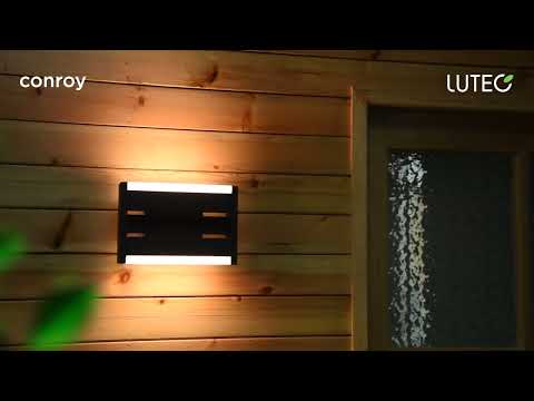 Buitenlamp wand verstelbaar donker grijs Lutec 'Conroy' warm wit 3000k 15 cm