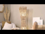 Rieten staande lamp rotan 'Joshua' 2x E27 129 cm