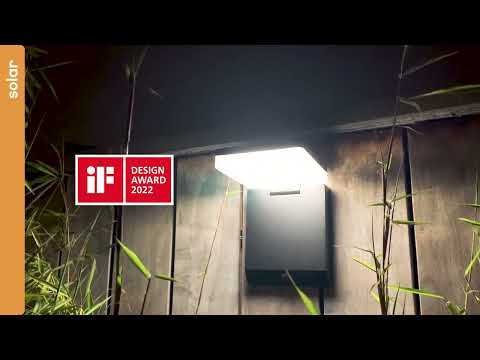 Buitenlamp batterij Solar zwart 'Moze' sensor 14 cm Lutec