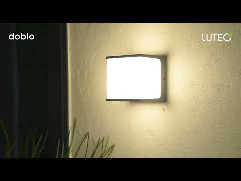 Vierkante lamp buitenlamp zwart 'Doblo' led lamp helder wit 19w 15 cm