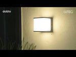 Vierkante lamp buitenlamp zwart 'Doblo' led lamp helder wit 19w 15 cm