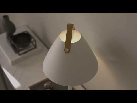 Staande lamp wit 'Strap' E27 fitting 154cm DFTP