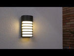 Buitenlamp voordeur e27 'Fulton' zwart design modern 24 cm