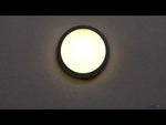 Plafondlamp rond buiten grijs 'Titan' e27 fitting rond led lamp 26 cm